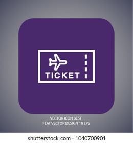 Aircraft ticket Vector icon