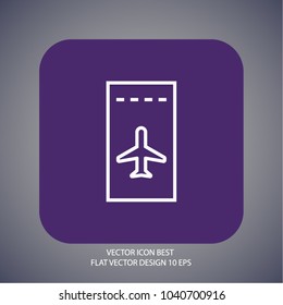 Aircraft ticket Vector icon