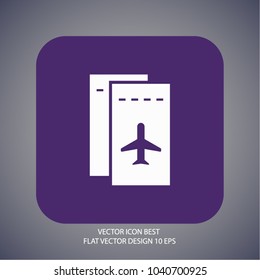 Aircraft ticket Vector icon