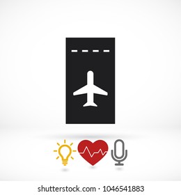 Aircraft ticket Vector icon