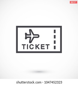 Aircraft ticket Vector icon
