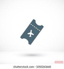Aircraft ticket Vector icon