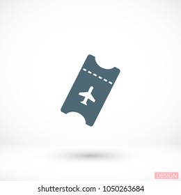 Aircraft ticket Vector icon
