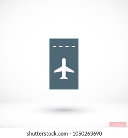 Aircraft ticket Vector icon