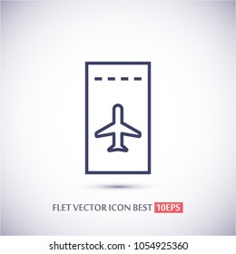 Aircraft ticket Vector icon