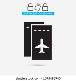 Aircraft ticket Vector icon