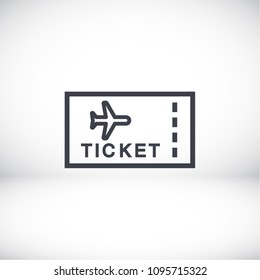 Aircraft ticket Vector icon