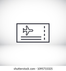 Aircraft ticket Vector icon
