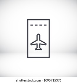 Aircraft ticket Vector icon