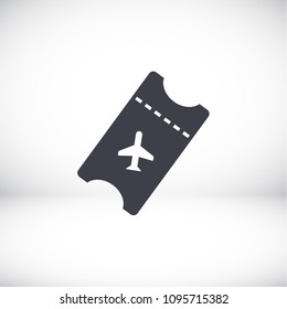 Aircraft ticket Vector icon