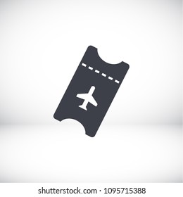 Aircraft ticket Vector icon