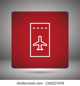Aircraft ticket Vector icon