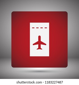 Aircraft ticket Vector icon