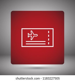 Aircraft ticket Vector icon