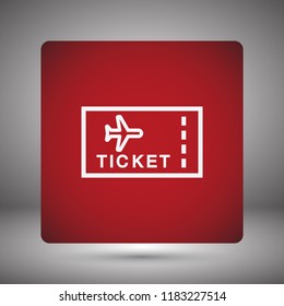 Aircraft ticket Vector icon