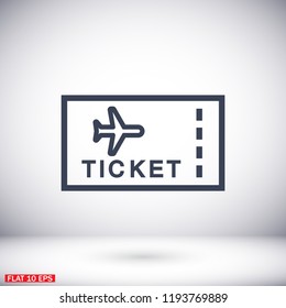 Aircraft ticket Vector icon