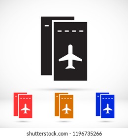 Aircraft ticket Vector icon