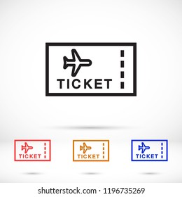 Aircraft ticket Vector icon