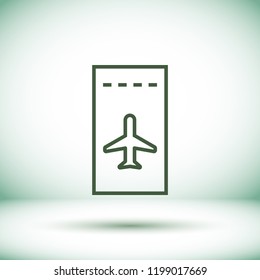 Aircraft ticket Vector icon