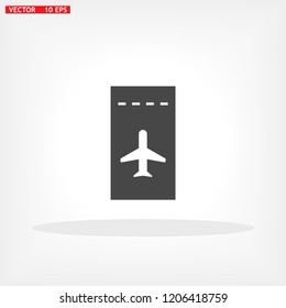 Aircraft ticket Vector icon