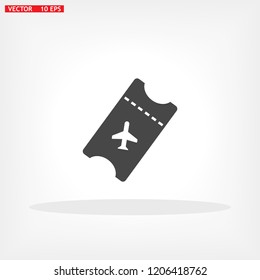 Aircraft ticket Vector icon
