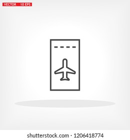 Aircraft ticket Vector icon