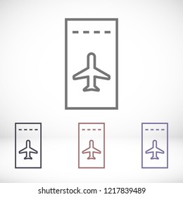 Aircraft ticket Vector icon