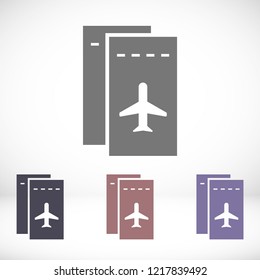 Aircraft ticket Vector icon