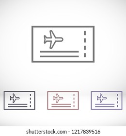 Aircraft ticket Vector icon