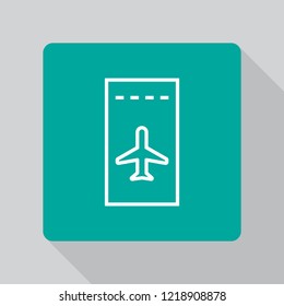 Aircraft ticket Vector icon