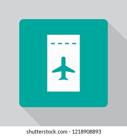Aircraft ticket Vector icon
