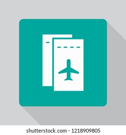 Aircraft ticket Vector icon