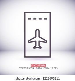 Aircraft ticket Vector icon