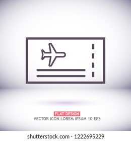 Aircraft ticket Vector icon