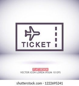 Aircraft ticket Vector icon