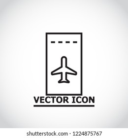 Aircraft ticket Vector icon