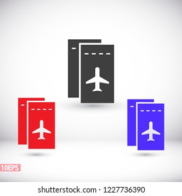 Aircraft ticket Vector icon