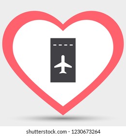 Aircraft ticket Vector icon
