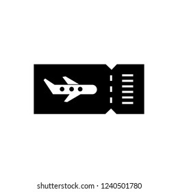 Aircraft ticket Vector icon