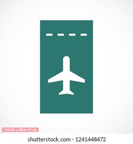 Aircraft ticket Vector icon