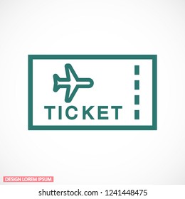 Aircraft ticket Vector icon