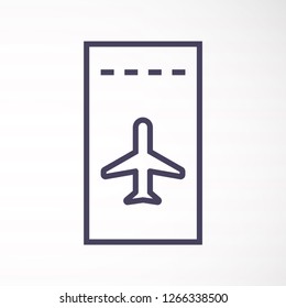 Aircraft ticket Vector icon