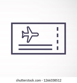 Aircraft ticket Vector icon