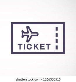 Aircraft ticket Vector icon