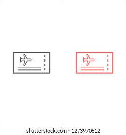 Aircraft ticket Vector icon