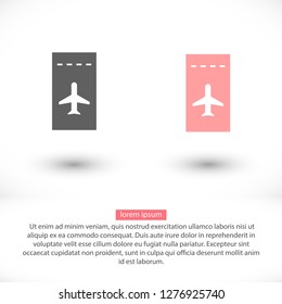 Aircraft ticket Vector icon