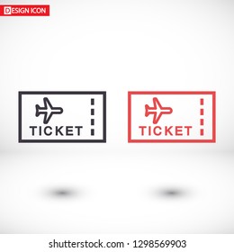 Aircraft ticket Vector icon