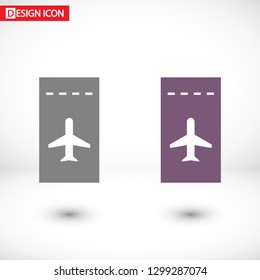 Aircraft ticket Vector icon