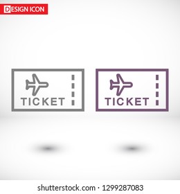 Aircraft ticket Vector icon