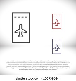 Aircraft ticket Vector icon